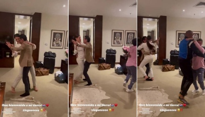 Marc Anthony bailó polca paraguaya con su prometida